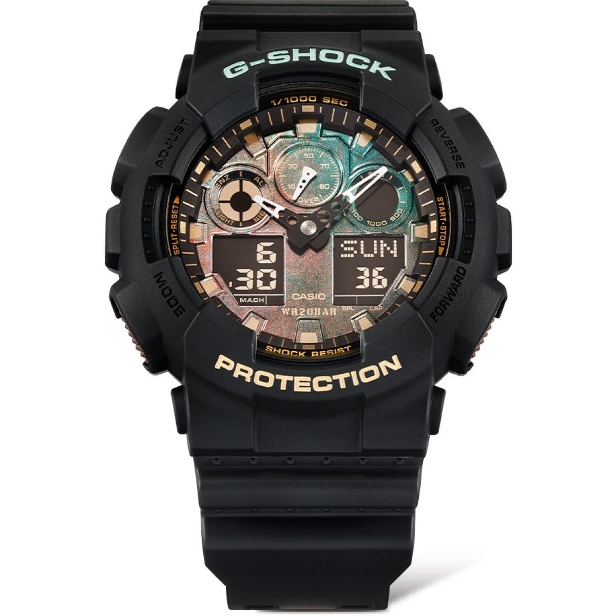 Casio GA-100RC-1AJF [Serie G-Shock Teal and Brown Color Series] Reloj para  hombre Japón Import Abril 2023 Modelo negro, Negro -, Automático completo