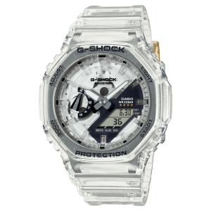 Casio G-Shock GM2100SS-1A - Reloj analógico digital para hombre, color gris  y naranja, Plata/Naranja/Azul, Moderno