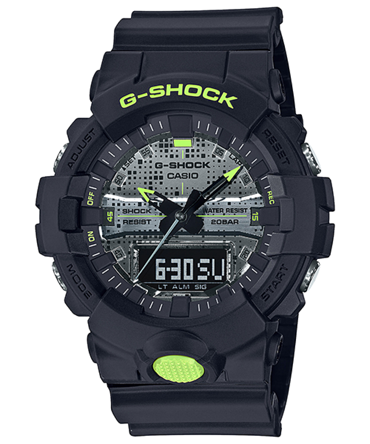 Reloj Casio G-Shock GA-500-1A Para Hombre Digital Analógico Luz de Fondo  Acuático Negro