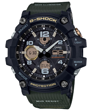 G-Shock Casio GWG2040FR-1A Reloj analógico digital para hombre, color negro  Mudmaster, Negro/Rojo Flare, Moderno