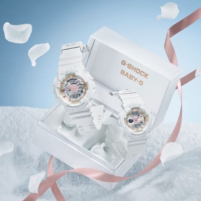 From left: G-SHOCK, BABY-G