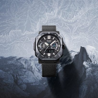 PRW-B1000B-2: un modelo PRO TREK de gama alta inspirado en el azul de Yosemite, un destino de fama mundial para los amantes de las actividades al aire libre