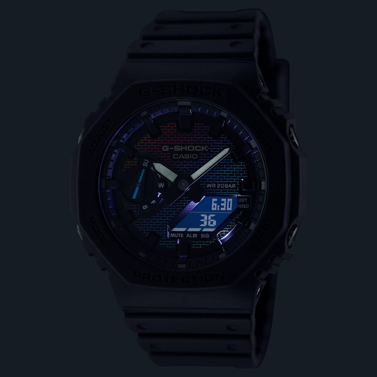 طراز GA-2100RW-1A بضوء LED #4