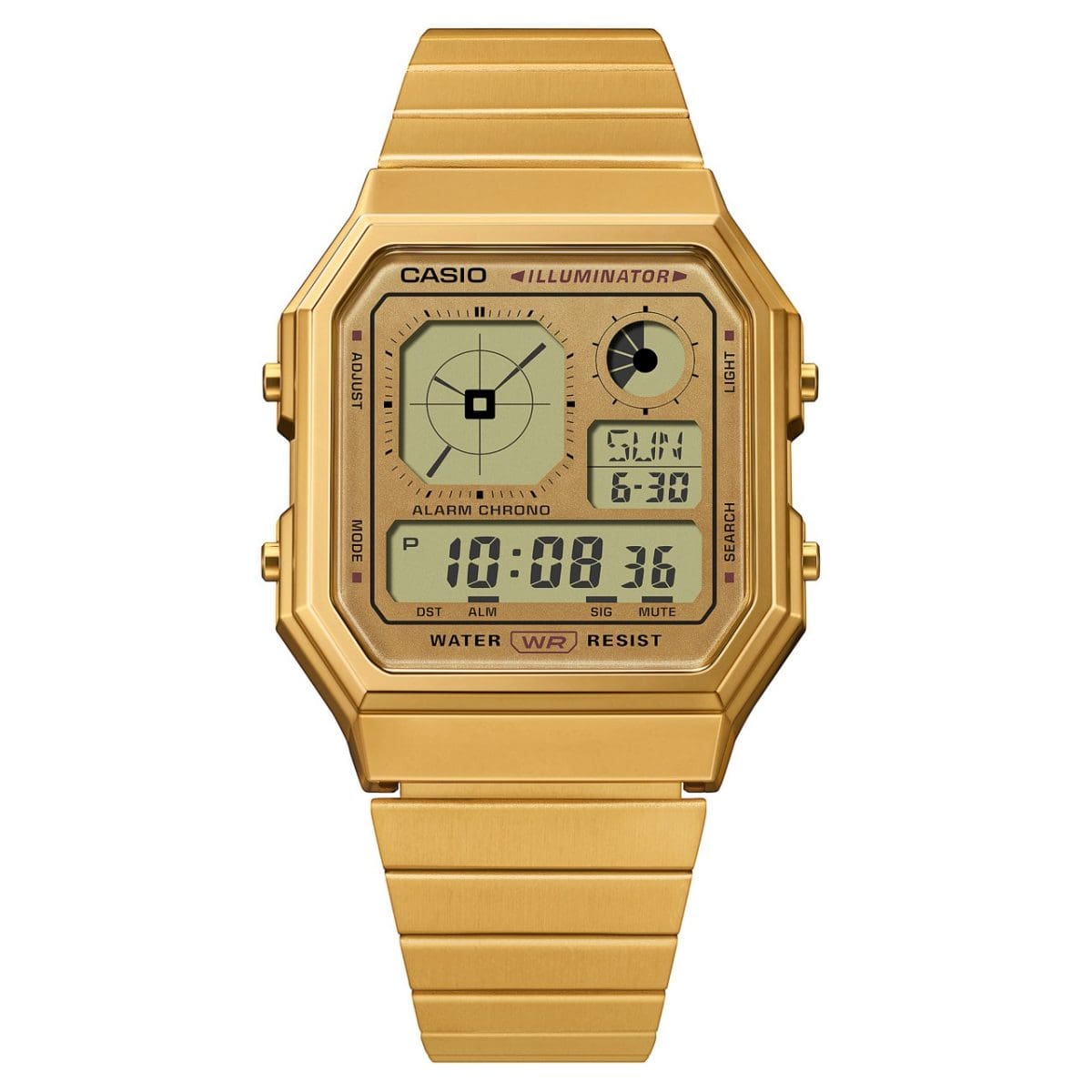 CASIO A130WEG-9A Watch Gold #7