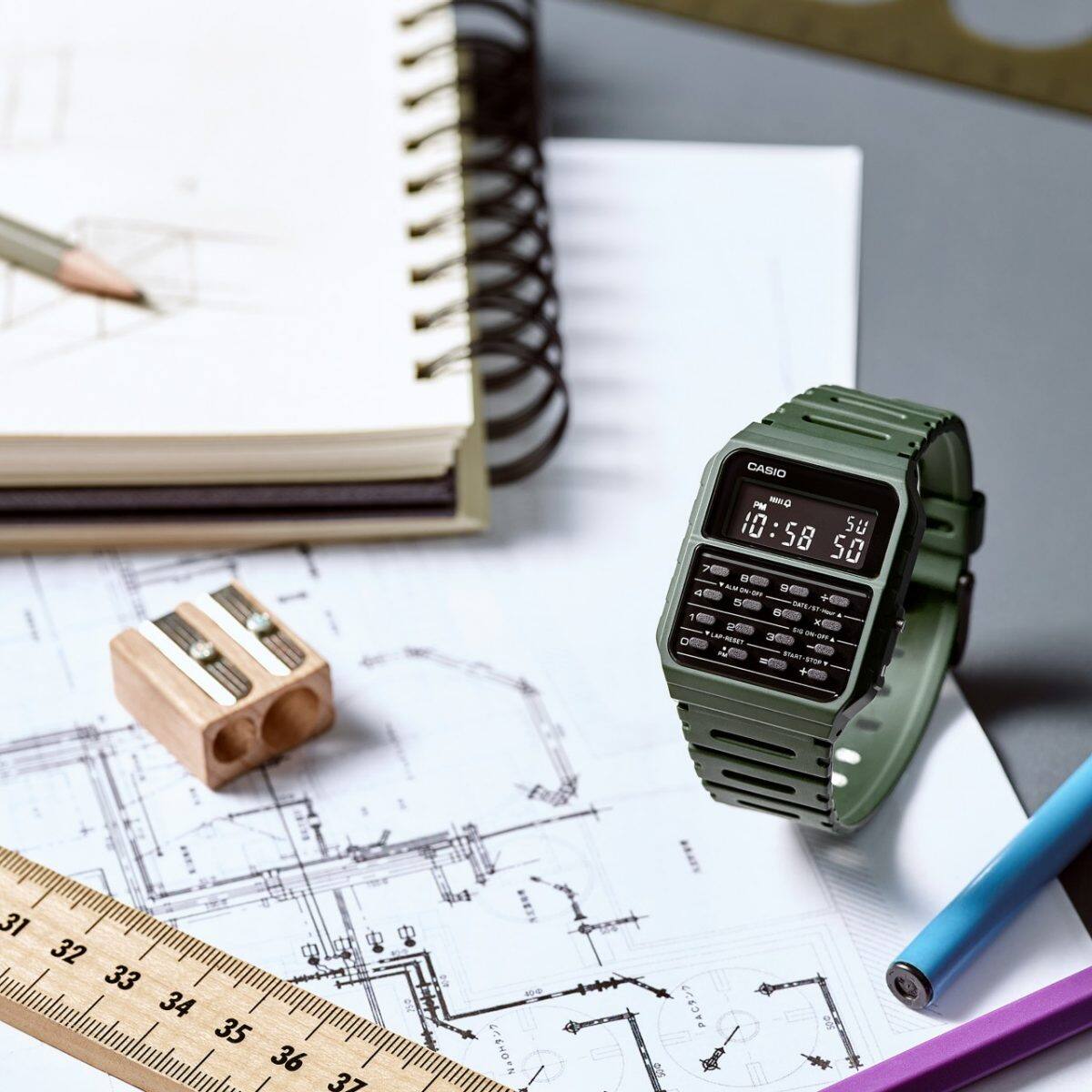 CASIO CA-53WF-3B watch Green #4