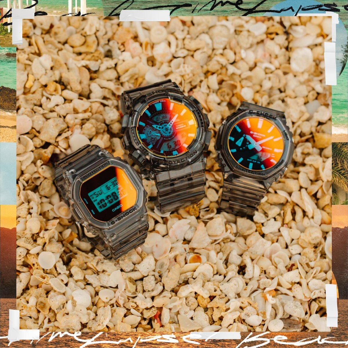 From left: DW-5600TLS-8, GA-110TLS-8A, GA-2100TLS-8A #6