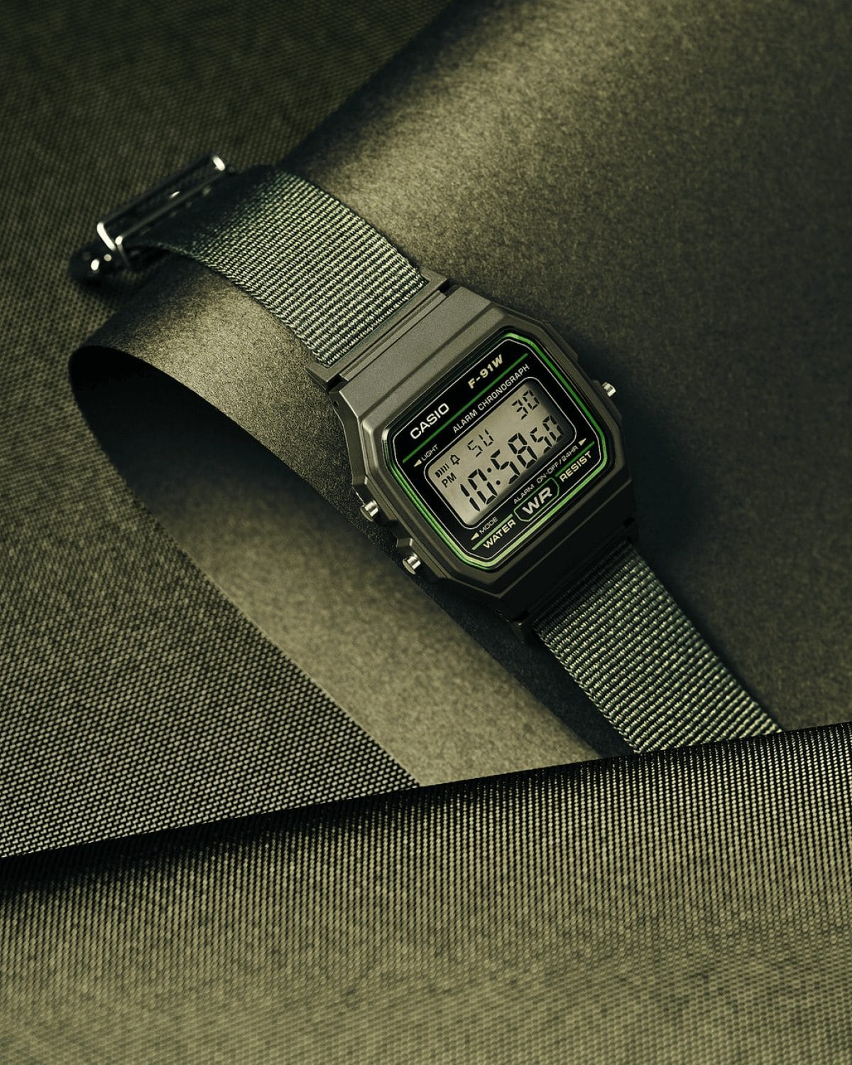 CASIO F-91WF-3A Watch Green #2