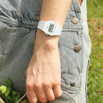 CASIO F-91WB-7A Watch White #2