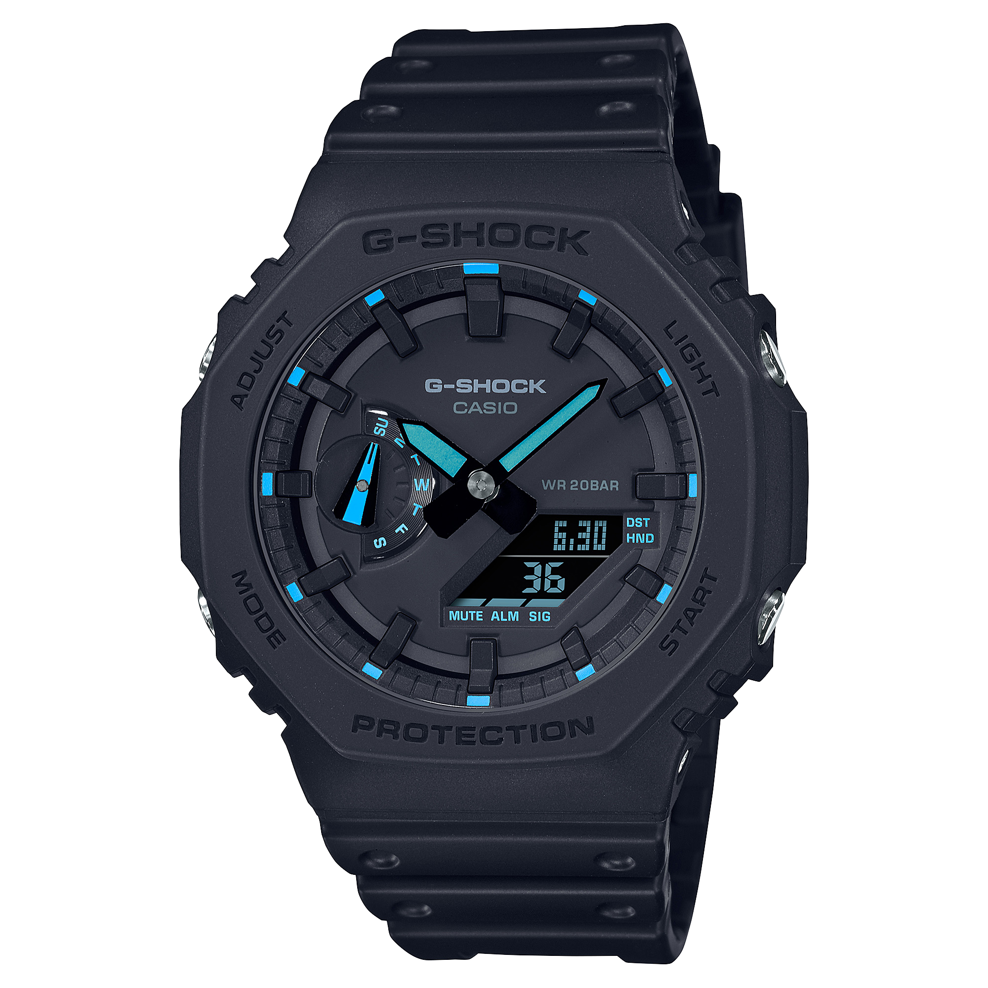 GA-2100-1A2 | G-SHOCK ANALOG-DIGITAL Neon Accent Series