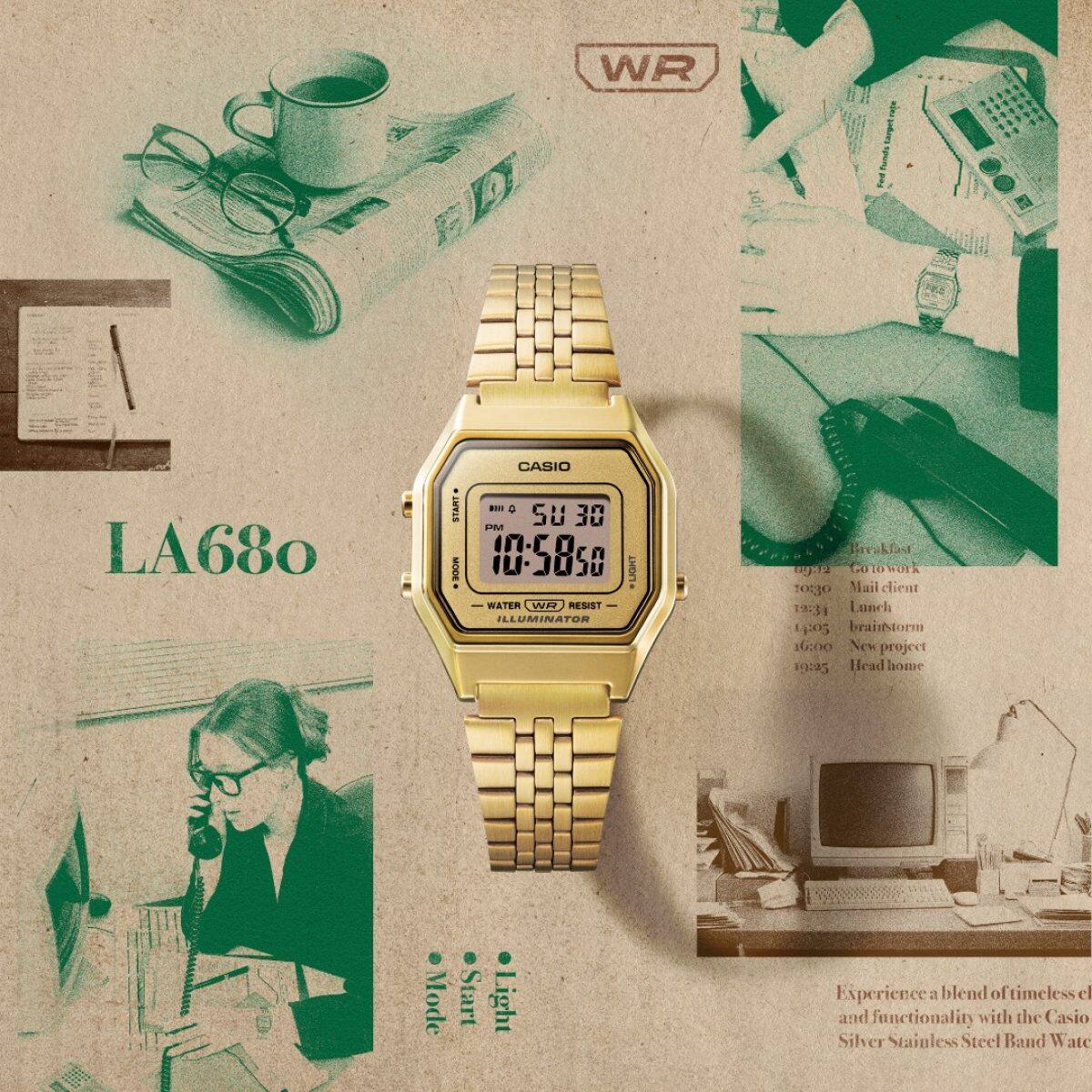 CASIO LA680WGA-9 watch Gold #2