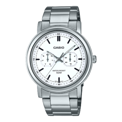 CASIO MTP-E335D-7EV Watch Silver #1