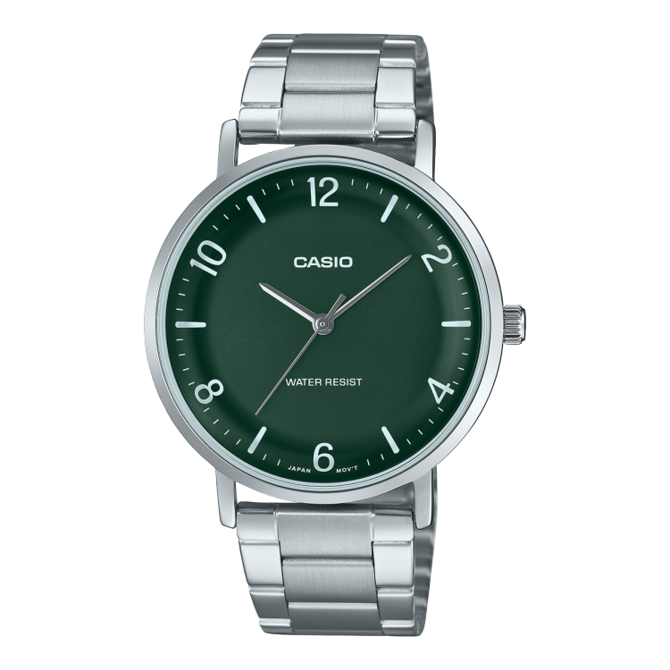 Casio MTP-VT03D-1B – Orologio Uomo Analogico, Acciaio, Quadrante Concavo Nero, Minimal, 40 Mm - 3