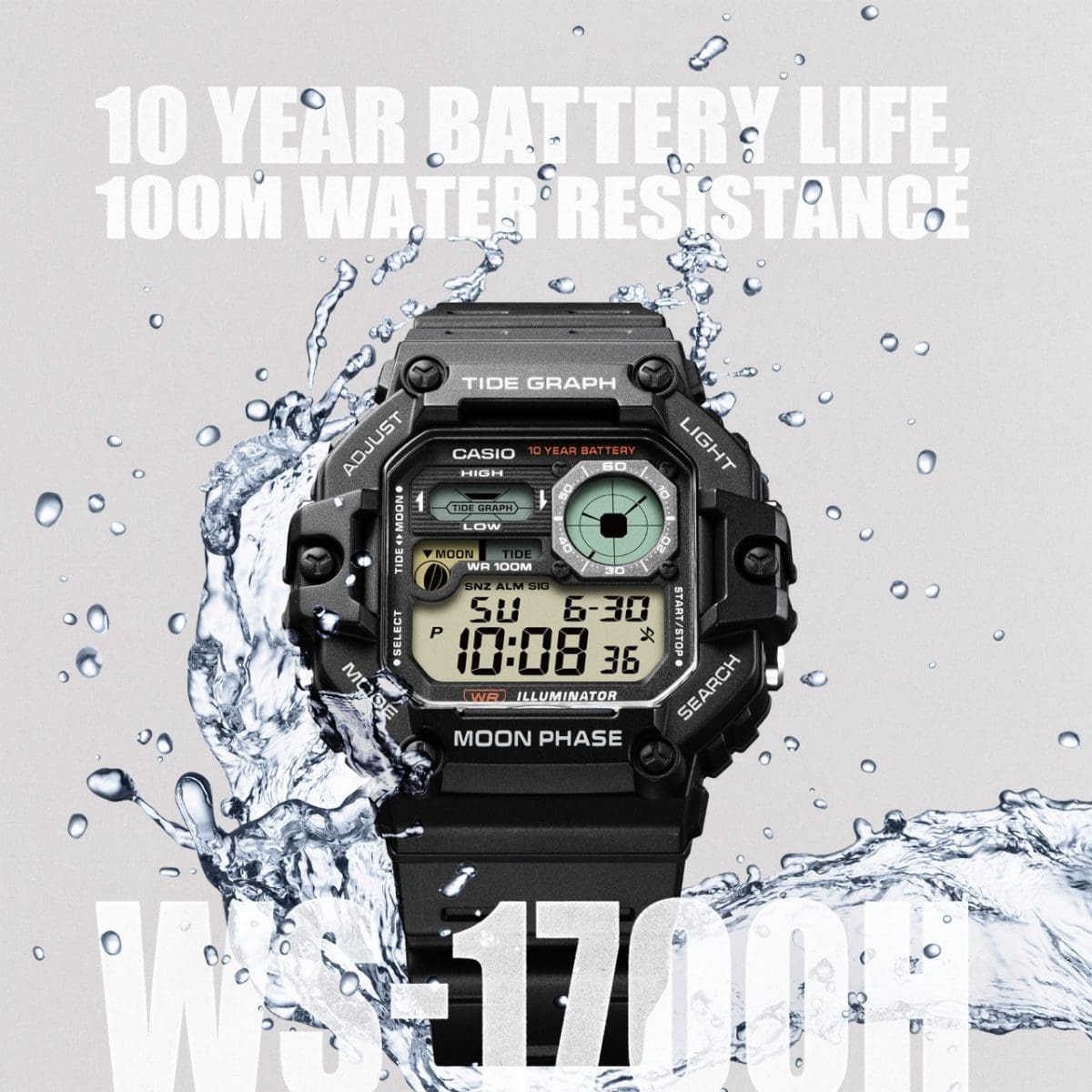 CASIO WS-1700H-1AV watch Black #2