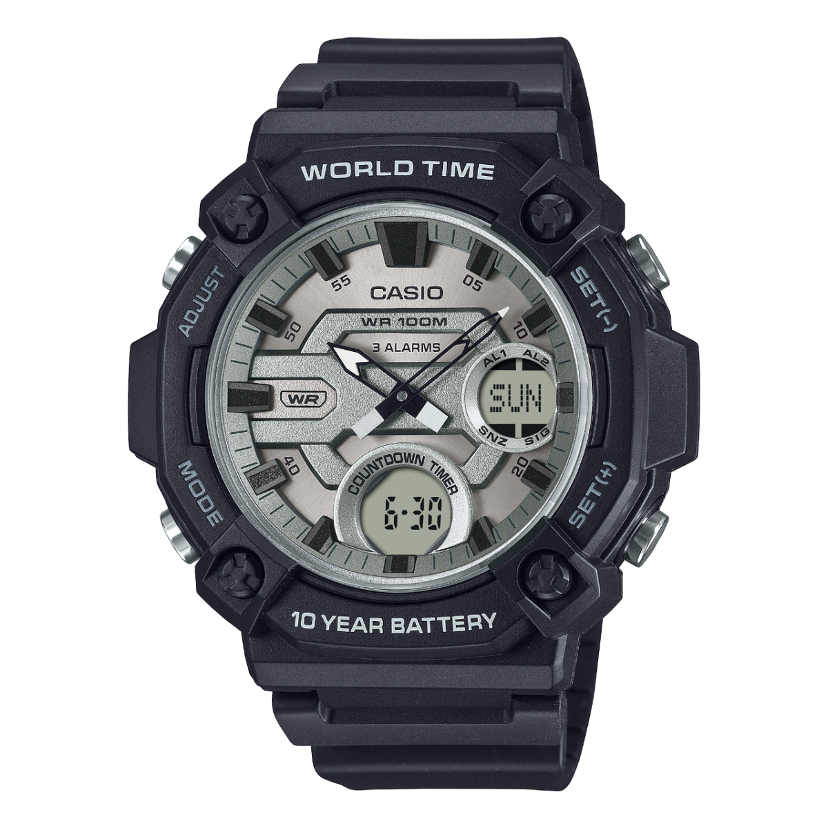 Reloj CASIO AEQ-120W-7AV negro con gris