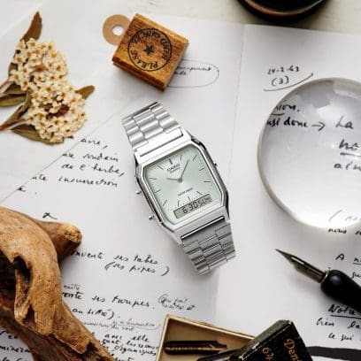 Reloj CASIO VINTAGE PLATEADO AQ-230A-7A