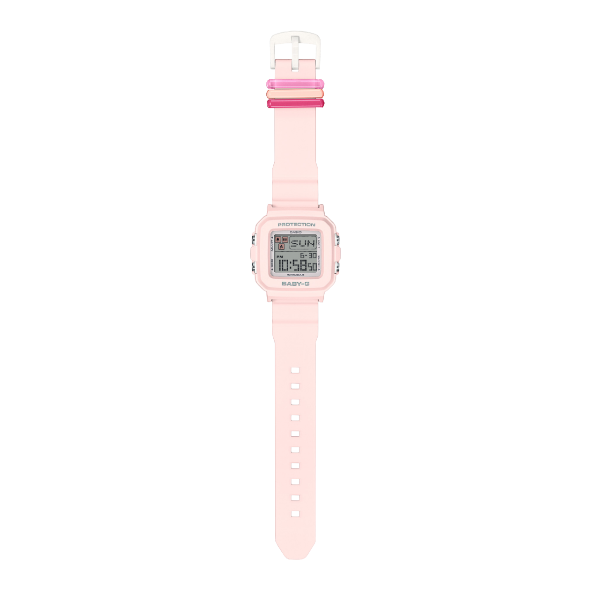 Vista completa del Reloj CASIO G-Shock Colourfull Loop BGD-10L-4 rosa 