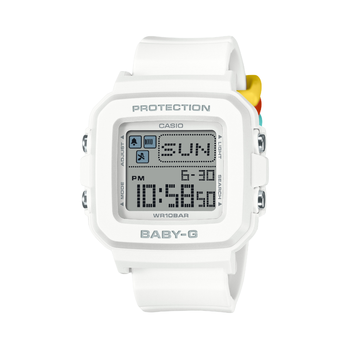 Reloj CASIO G-Shock Colourfull Loop BGD-10L-7 blanco digital