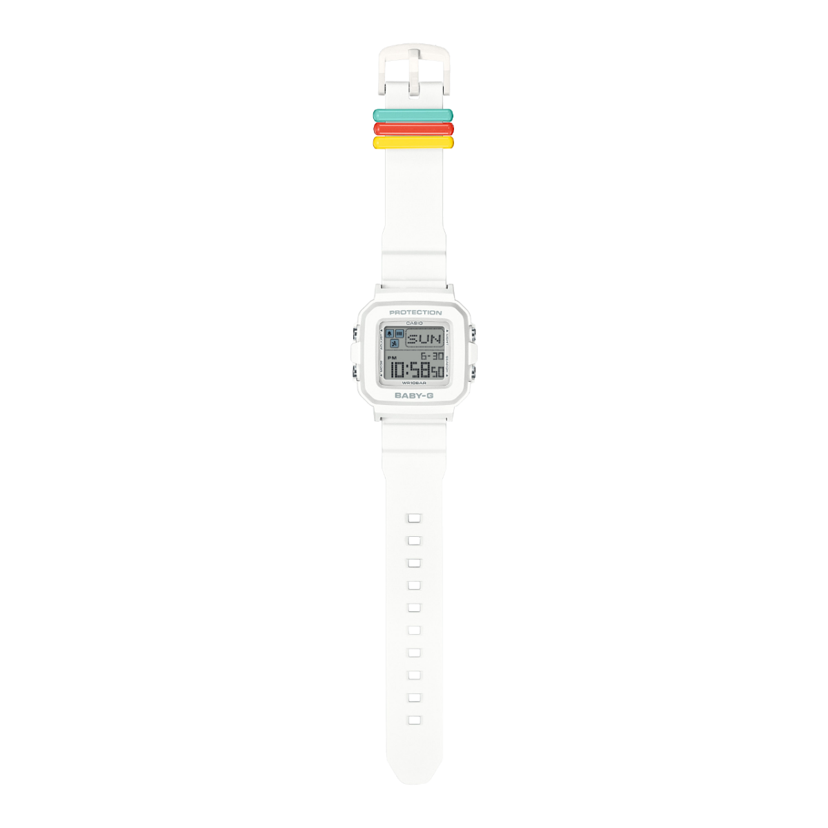 Vista completa del Reloj CASIO G-Shock Colourfull Loop BGD-10L-7 blanco