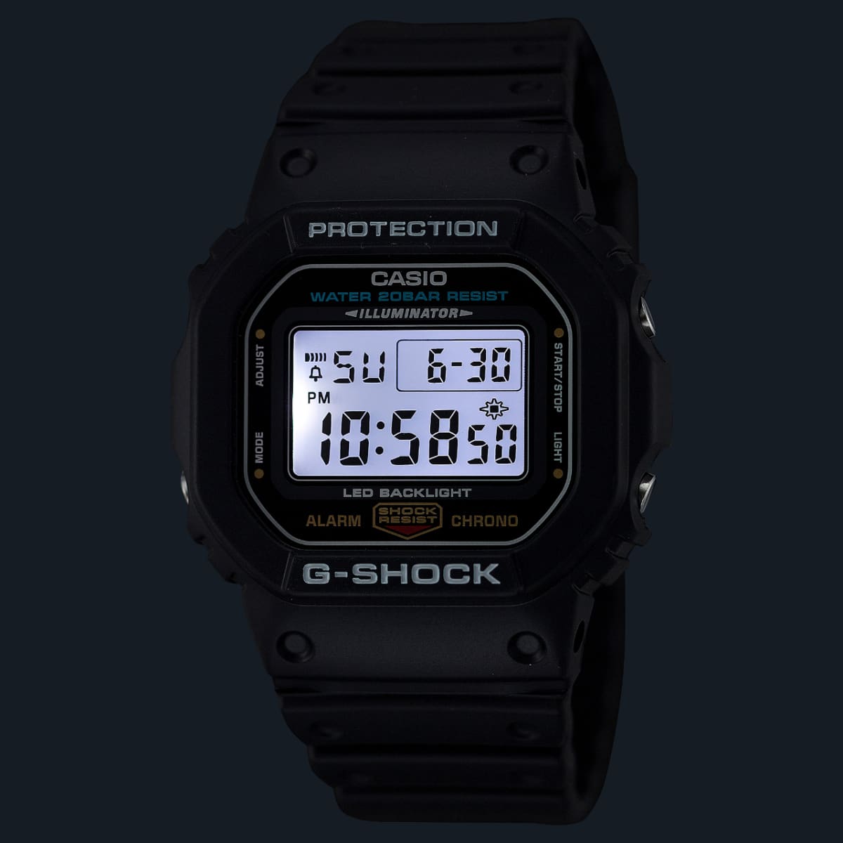 DW-5600UE-1　ライト点灯時