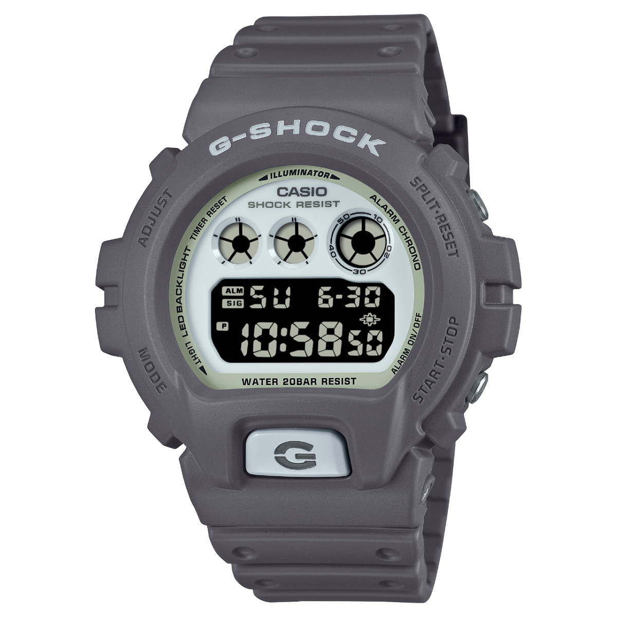 Reloj G-SHOCK  HIDDEN GROW luminiscentes gris oscuro DW-6900HD-8