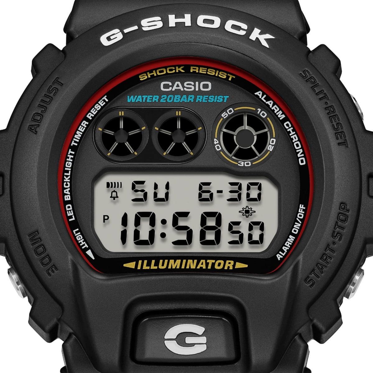 Reloj G-SHOCK CASIO Iconic Origin Color DW-6900RL-1 pantalla