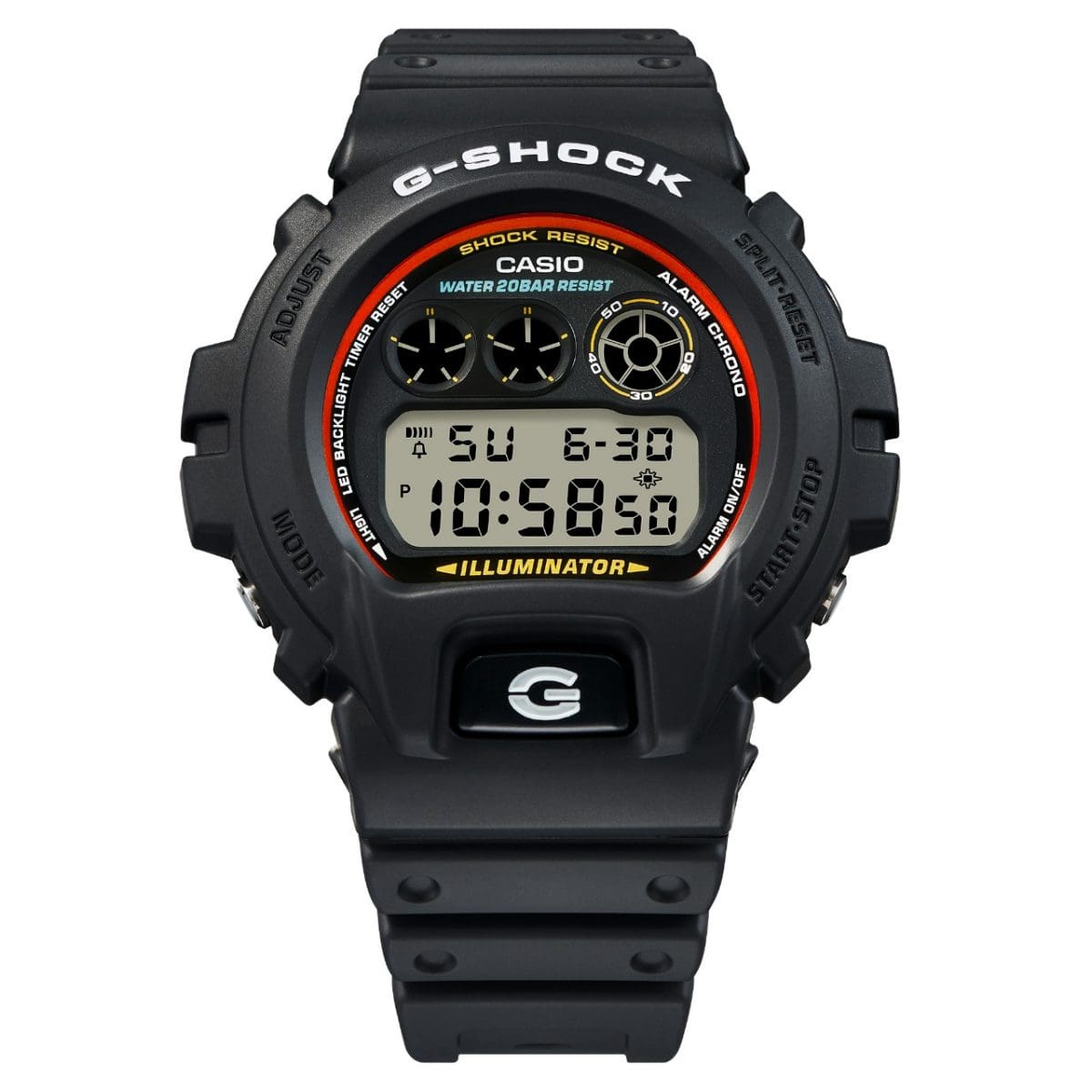 detalle de pantalla de Reloj G-SHOCK CASIO Iconic Origin Color DW-6900RL-1