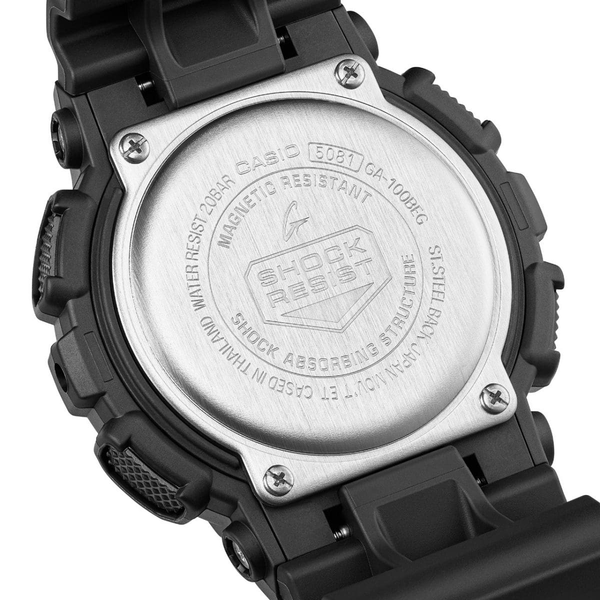 Grabado trasero G-SHOCK CASIO GA-100BEG-1A