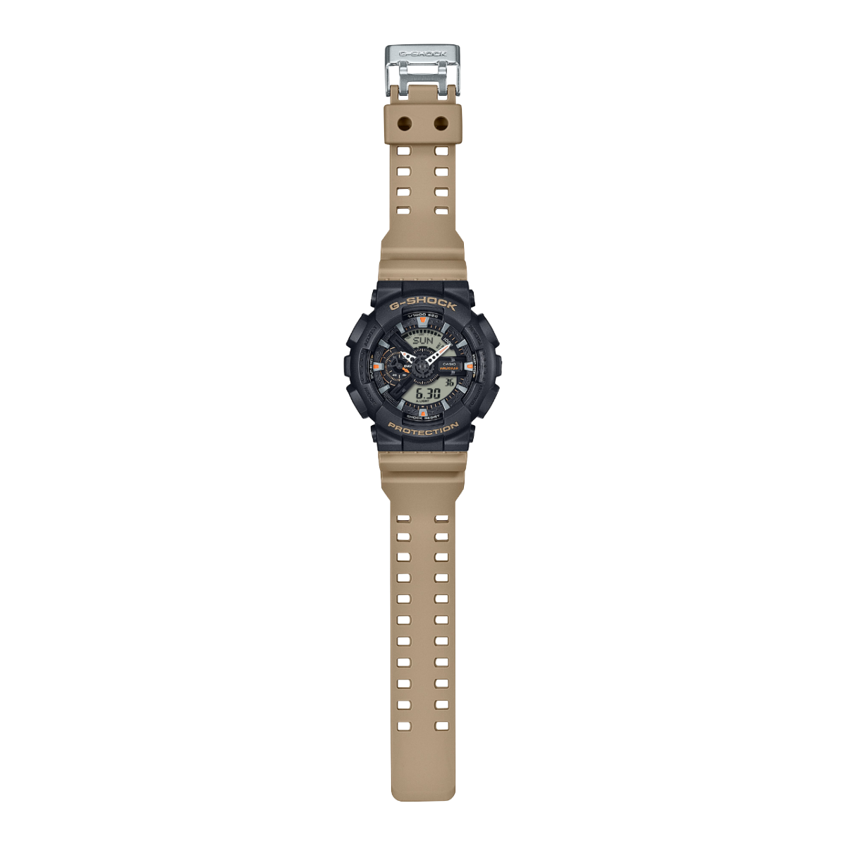 frente del Reloj Casio G-SHOCK Two-one Utility Colors GA-110TU-1A5CR cafe