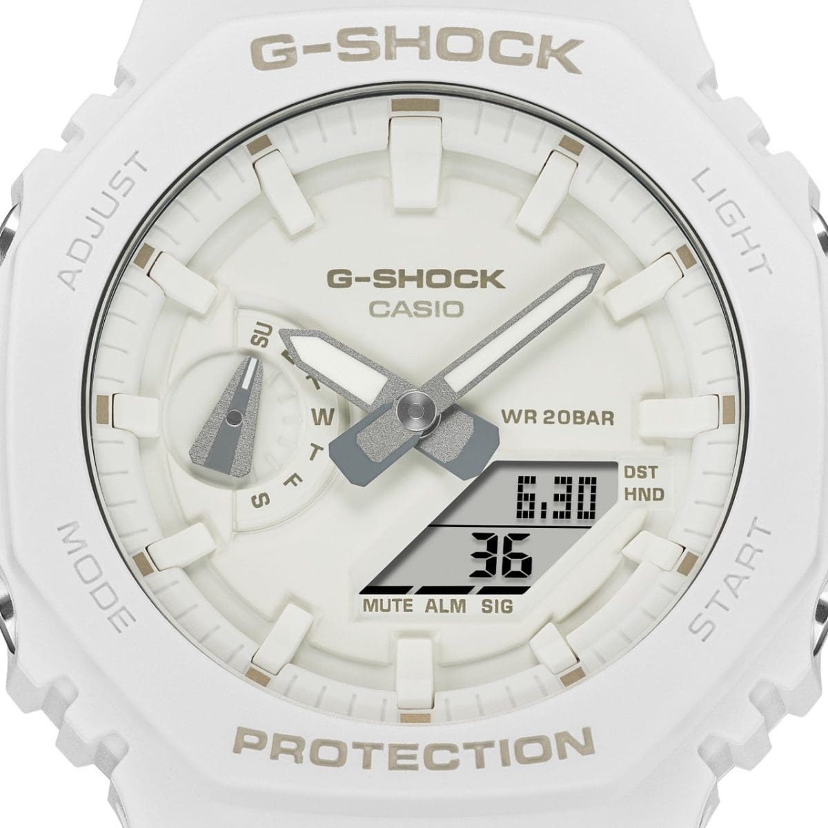 Reloj CASIO G-SHOCK One-Tone Gradation blanco GA-2100-7A7