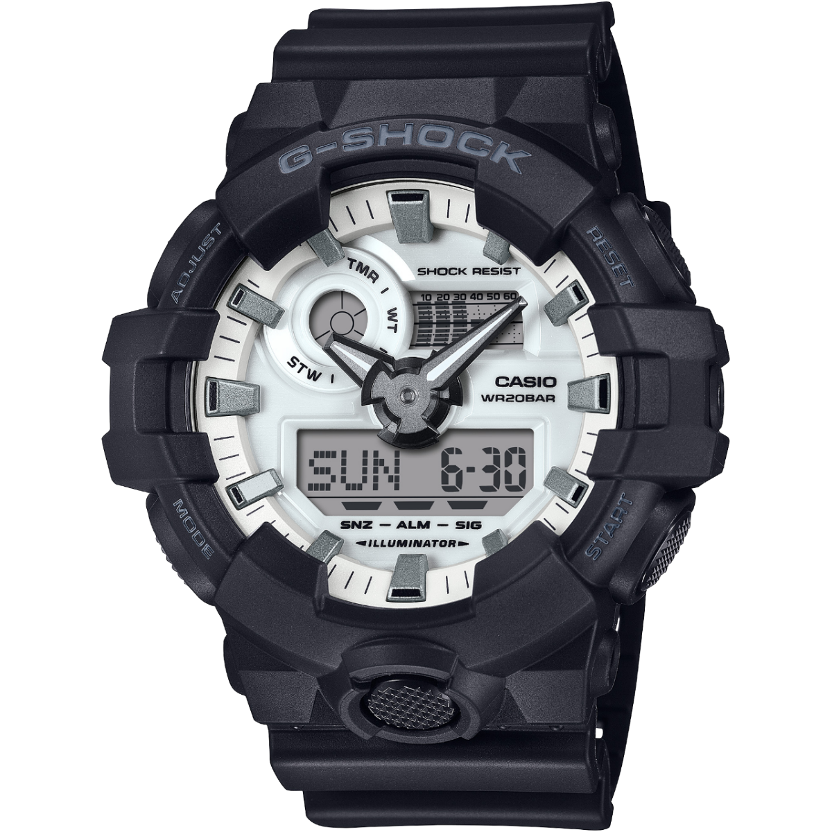 Reloj CASIO G-SHOCK Black & Brilliant White GA-700WD-1ACR