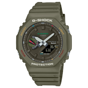 Casio G-Shock GM2100SS-1A - Reloj analógico digital para hombre, color gris  y naranja, Plata/Naranja/Azul, Moderno