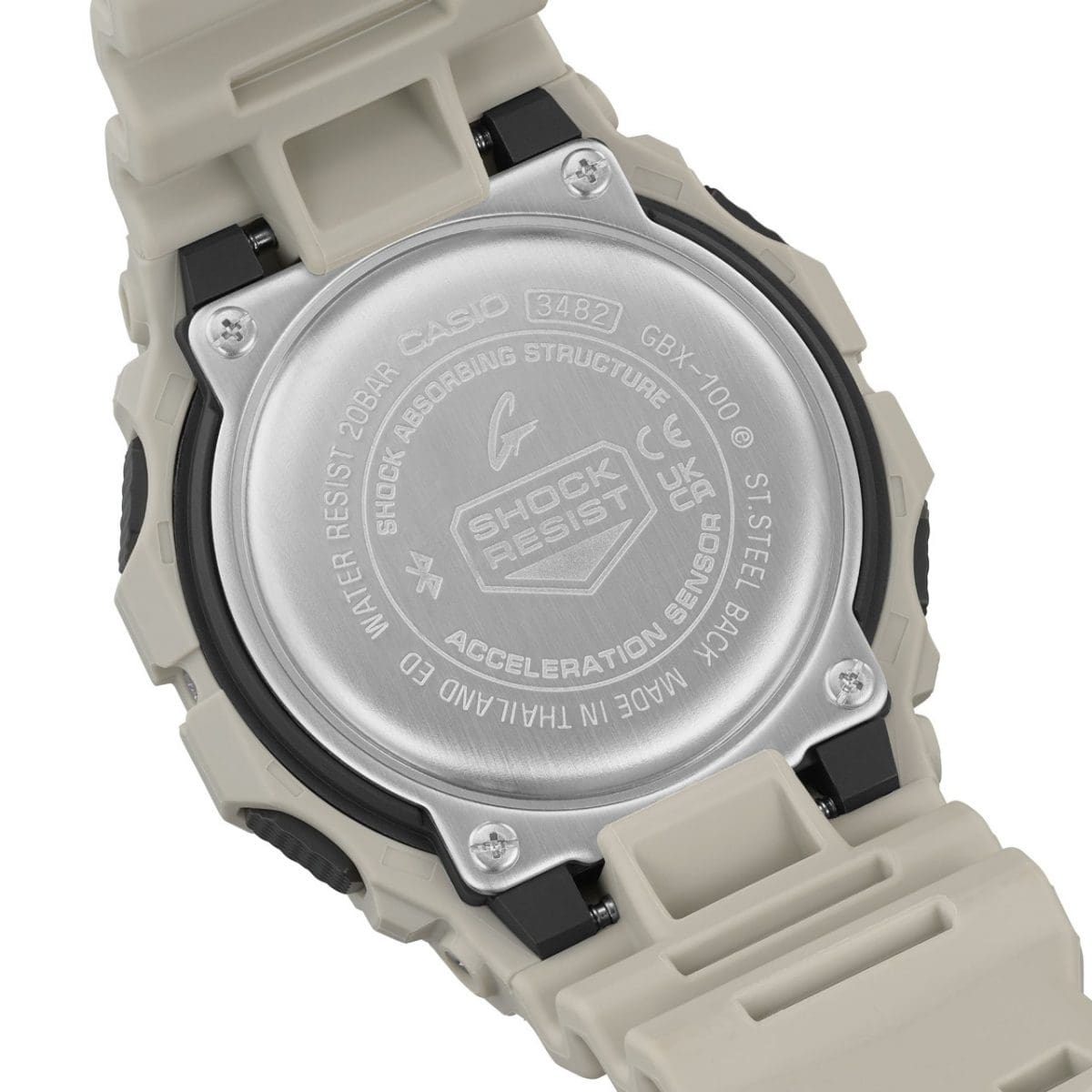 Contragrabado del Reloj CASIO G-SHOCK GBX Natural Surf GBX-100-8A gris