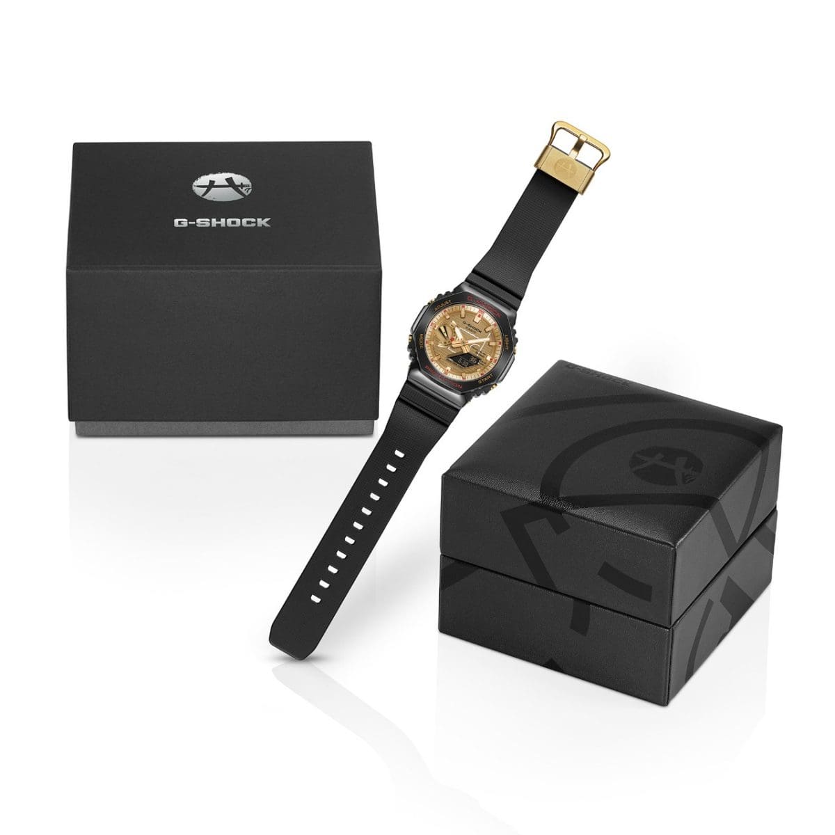 Reloj y empaque del Reloj Casio G-Shock GBM-2100RH-1A RUI HACHIMURA COLAB 