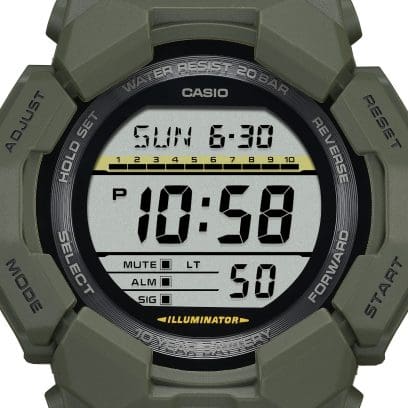 Reloj verde CASIO G-SHOCK New Rugged Digital Basic 10 Year GD-010-3C