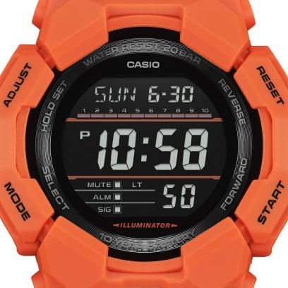 Pantalla del Reloj CASIO G-SHOCK New Rugged Digital Basic 10 Year GD-010-4C