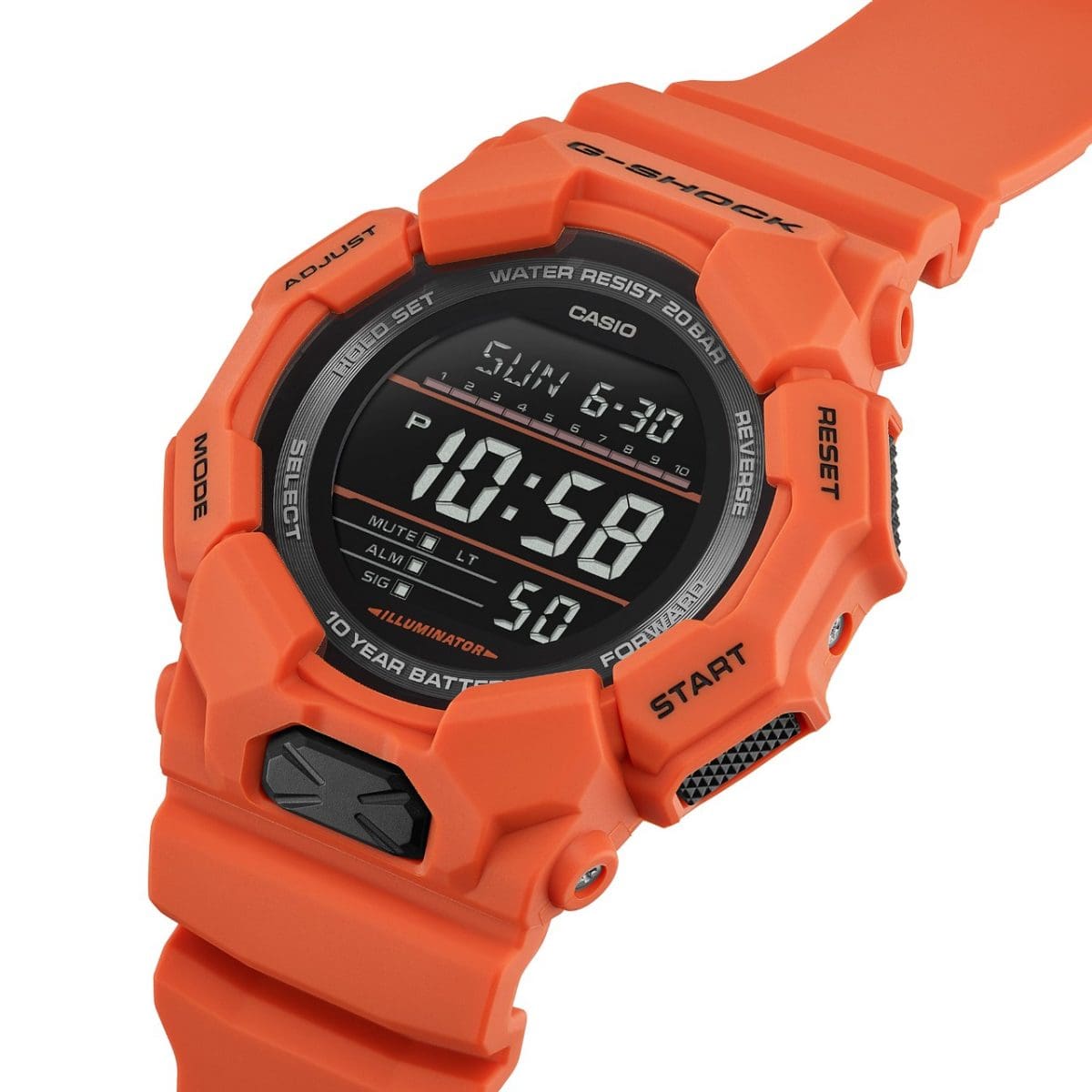 Reloj CASIO G-SHOCK New Rugged Digital Basic 10 Year GD-010-4C naranja