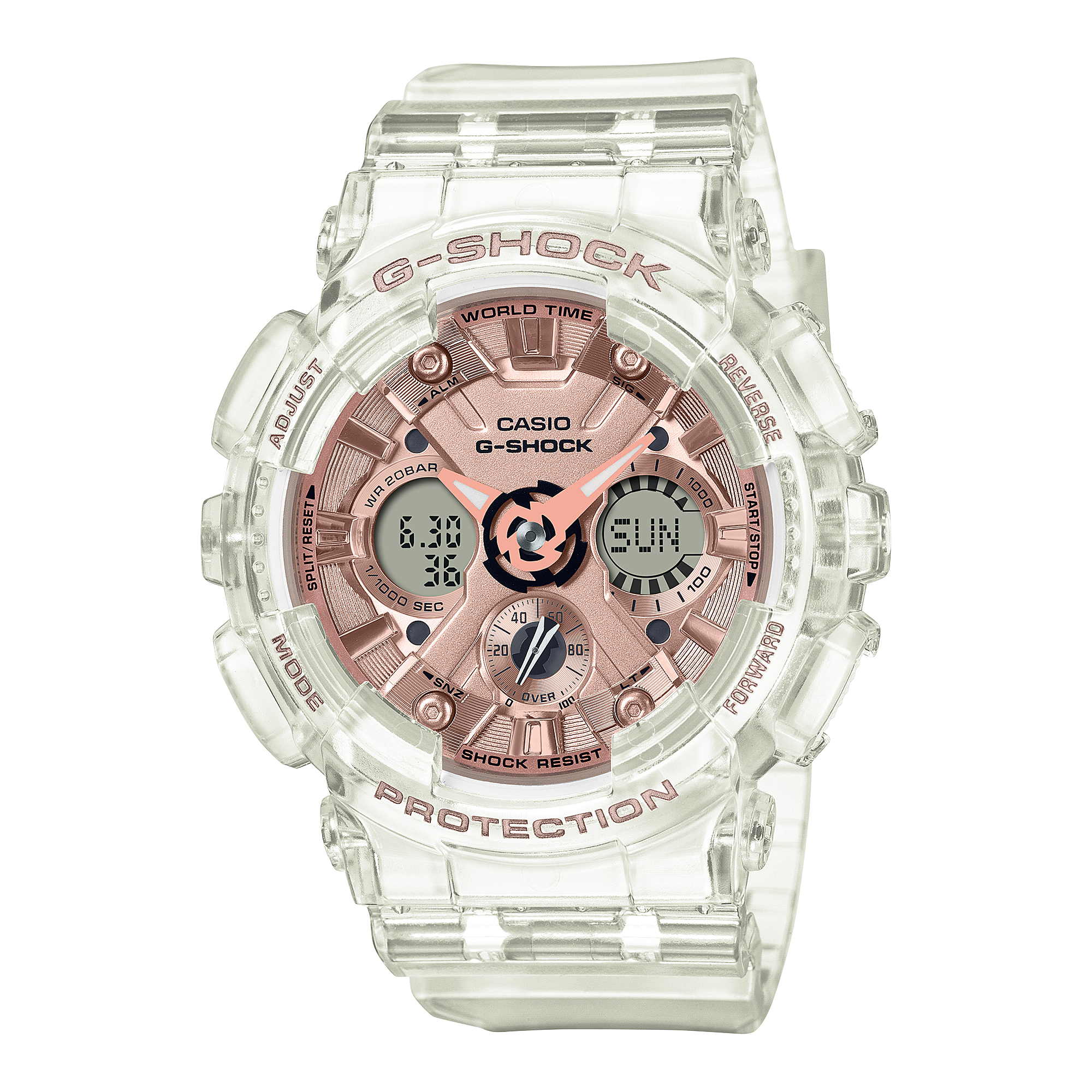 G-SHOCK GMA-S120SR スケルトン 透明 デジタル アナログ GMA-S120SR-7A | G-SHOCK ANALÓGICO DIGITAL Transparente | CASIO