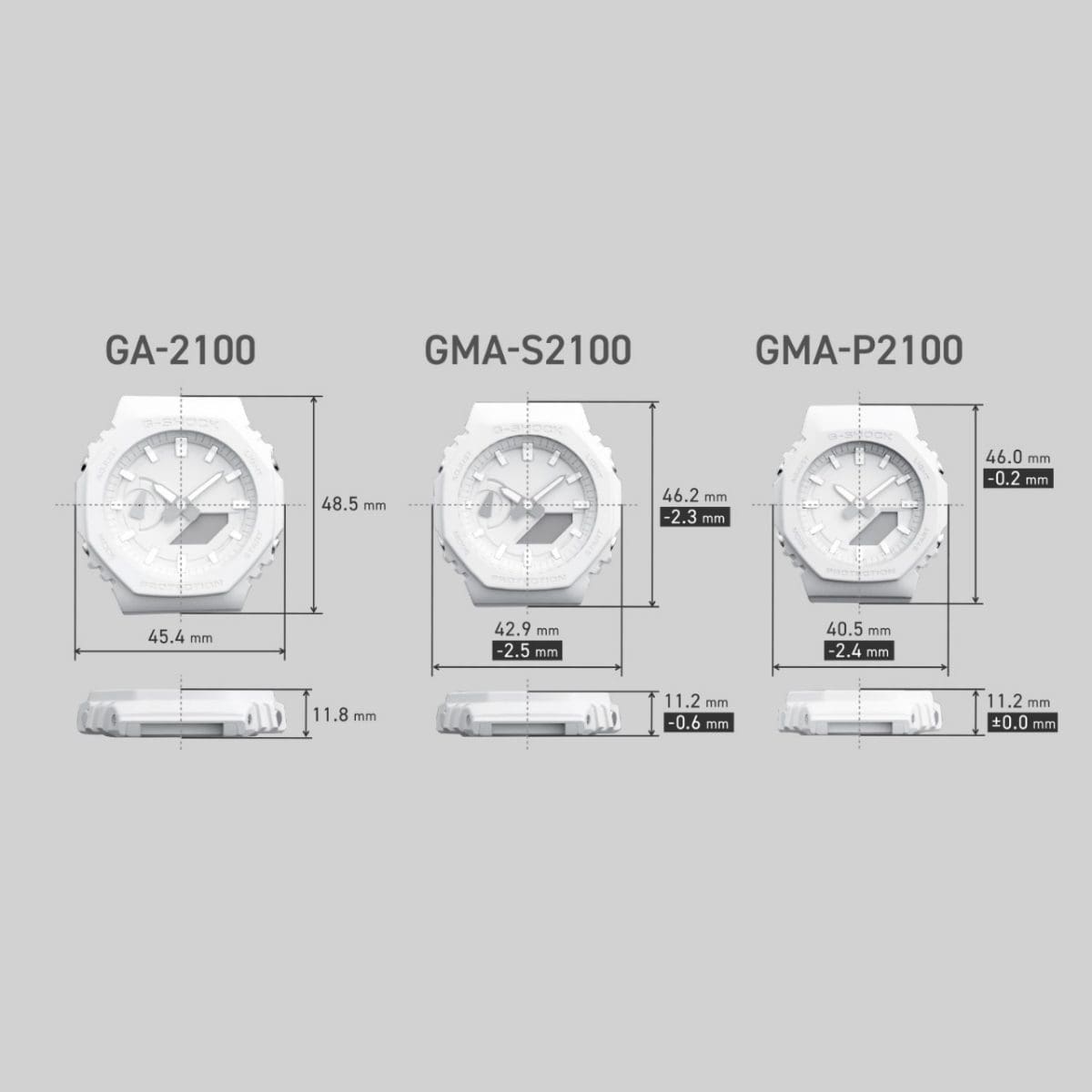 Tamaño compacto G-SHOCK CASIO GMA-P2100SR-7A