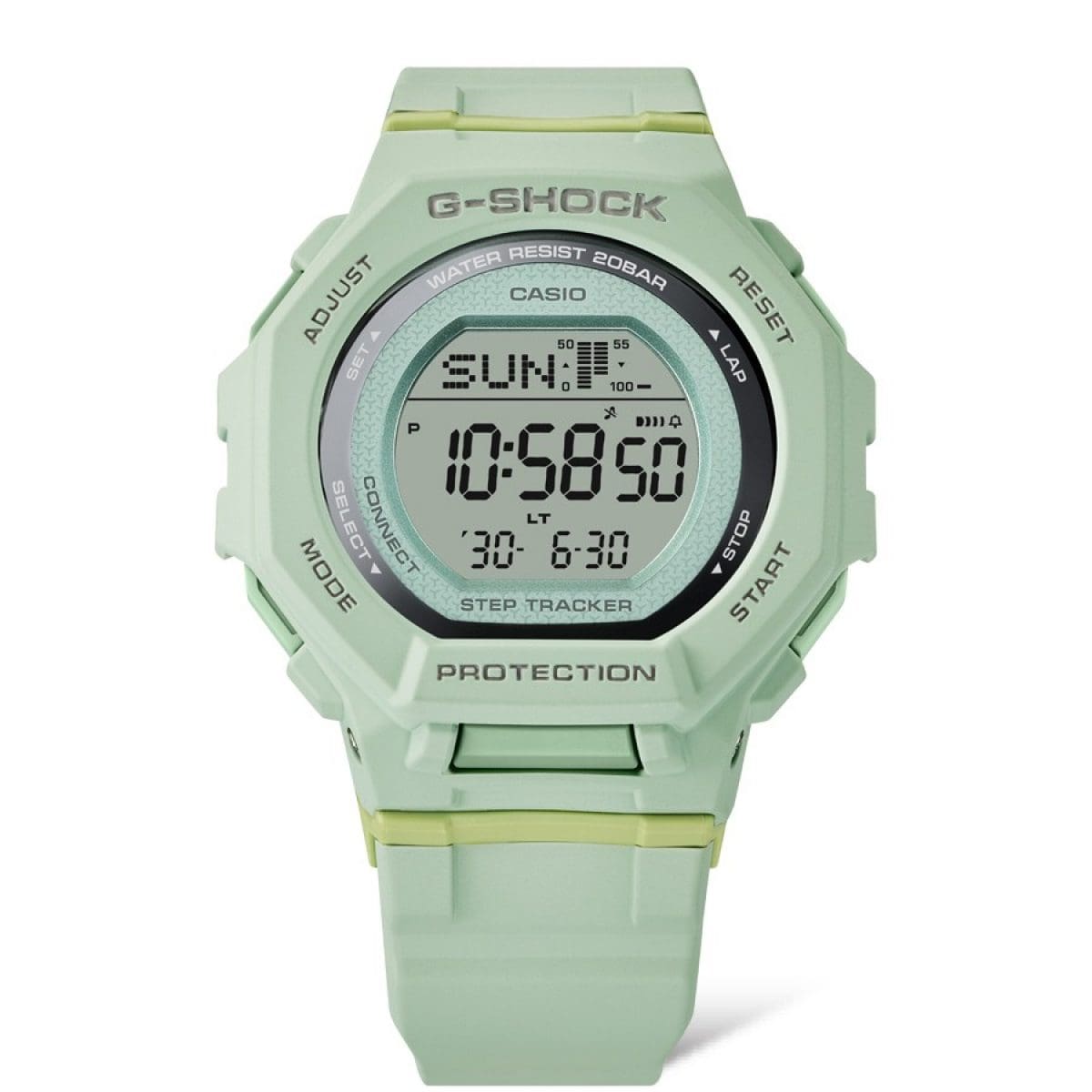 frente del Reloj CASIO G-Shock G-Squad New Move GMD-B300 verde