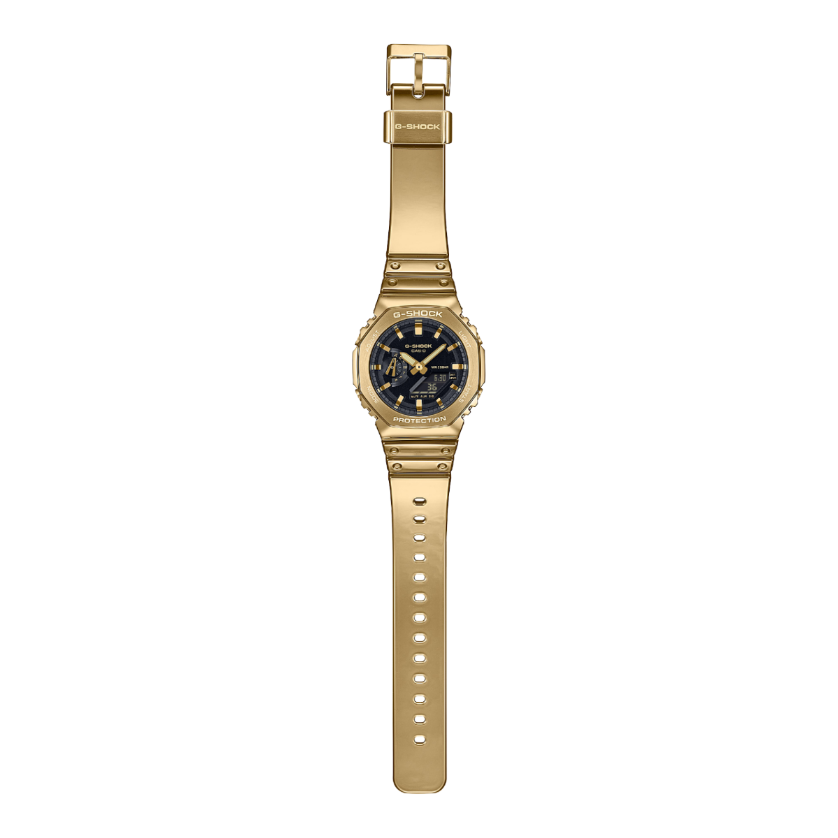 vista completa del Reloj G-SHOCK  Casio Fine Metallic Series GM-2100YMG-9a dorado