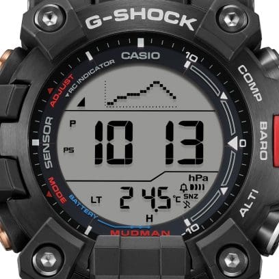 GW-9500TLC-1 Visualización del barómetro/termómetro del Reloj Casio G-SHOCK Team Land Cruiser negro GW-9500TLC-1