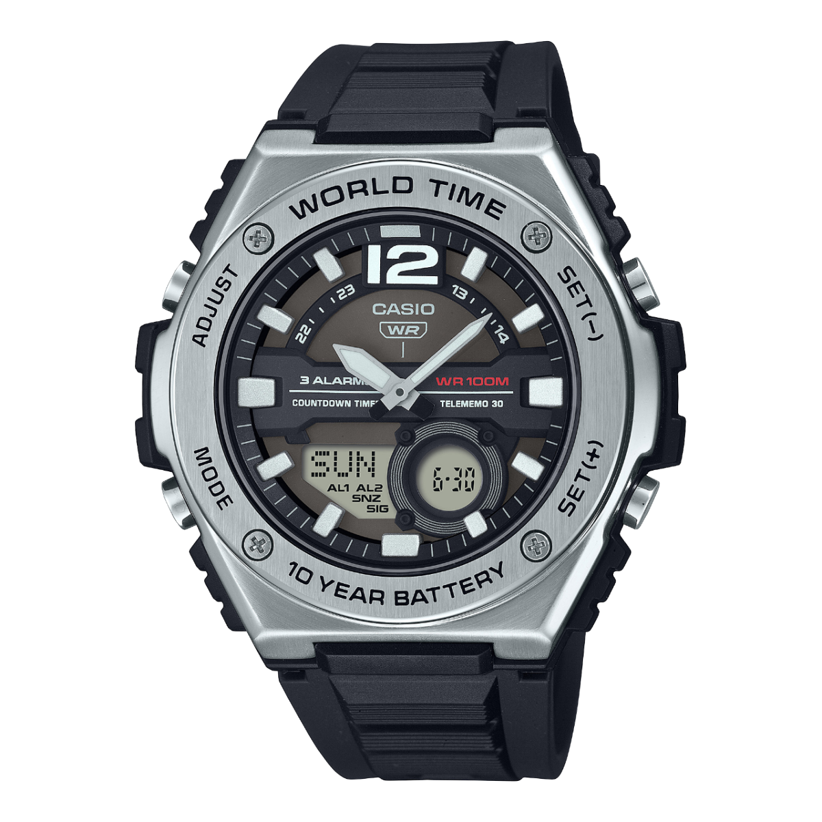Reloj Casio MWQ100 SS COVER PLATEADO MWQ-100-1AV