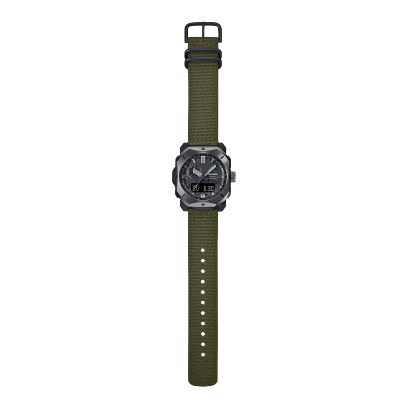 vista completa del Reloj CASIO PRO TREK PRW-6900YB-3 verde olivo