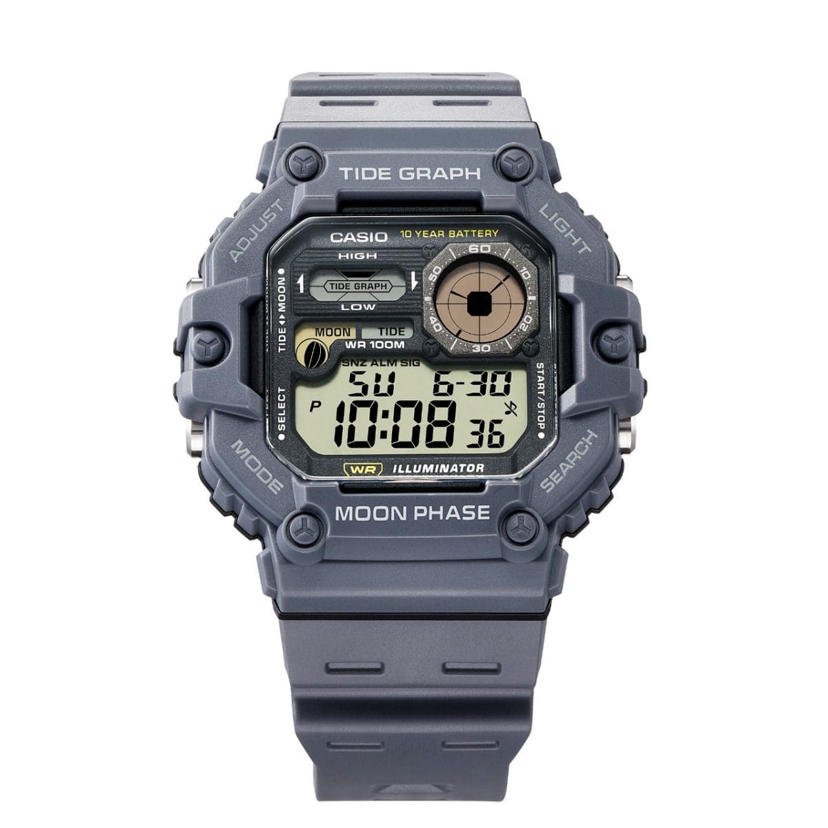 Reloj CASIO WS-1700H-8A TIDE X SQUARE gris