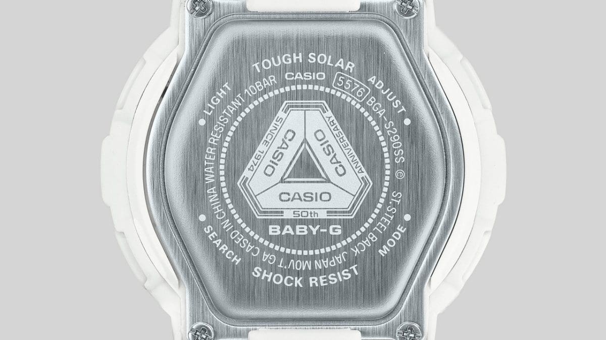  BGA-S290SS-2A  Case back engraved with 50th anniversary logo