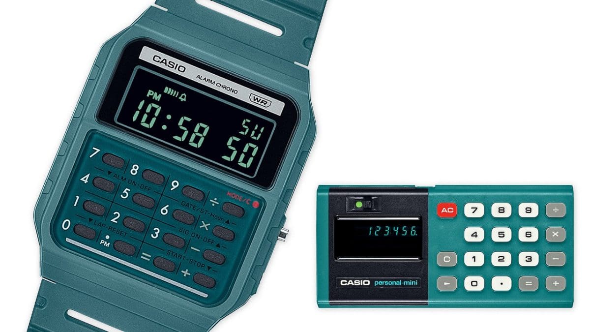 CA-53WB-1B Design and colors pay homage to Casio Mini calculators