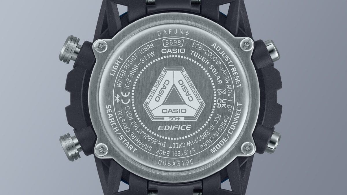 ECB-2000SS-2A  Case back engraved with 50th anniversary logo