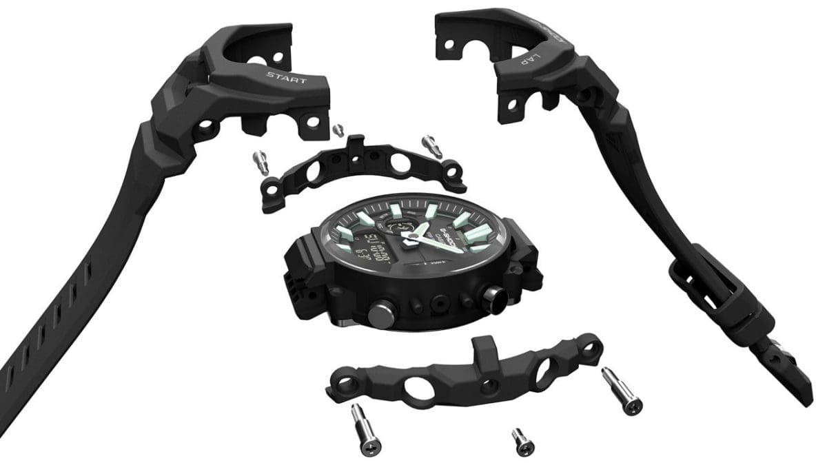 GBA-950-1A Integrated bezel and band: Streamlined design with a highly comfortable fit