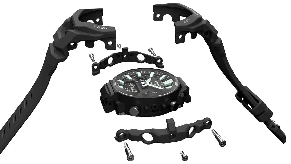 GBA-950-9A3 Integrated bezel and band: Streamlined design with a highly comfortable fit  * Image shows the GBA-950-1A