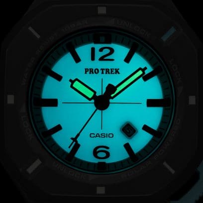 PRJ-01AE-8 Fully phosphorescent dial for low-light visibility